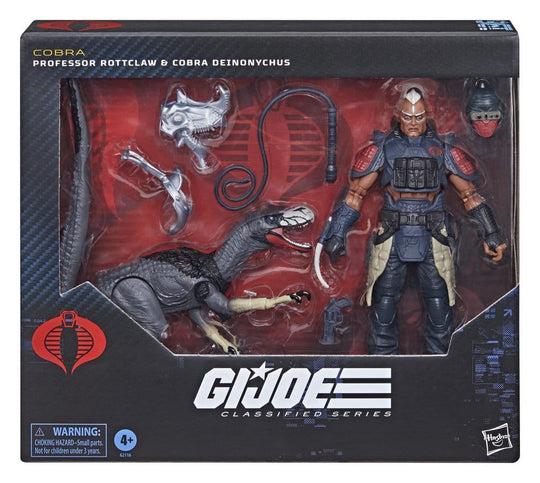 G.I. Joe Classified Series Action Figure 2-Pack #196 Professor Rottclaw & Cobra Deinonychus 15 cm