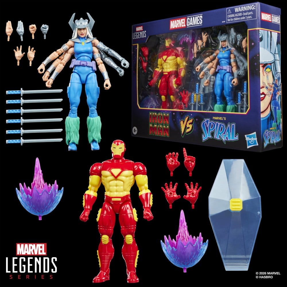 Marvel Games Marvel Legends Action Figure 2-Pack Iron Man & Marvel's Spiral 15 cm