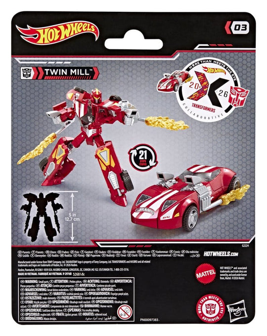 Transformers Collaborative Hot Wheels x Transformers Deluxe Class Action Figure Twin Mill 13 cm