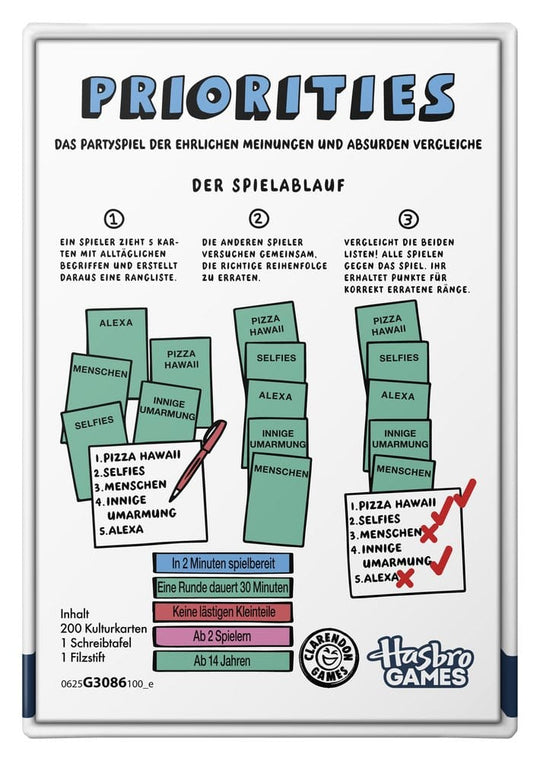 Priorities Card Game *German Version*