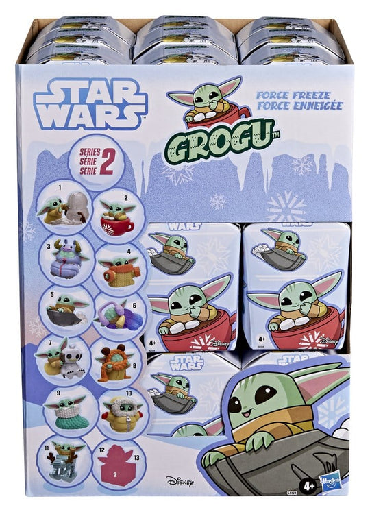 Star Wars Mini Figures 4 cm Grogu Force Freeze Series 2 Blind Box Display (24)