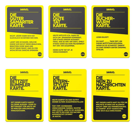 SERVD Card Game Kids vs Parents *German Version*