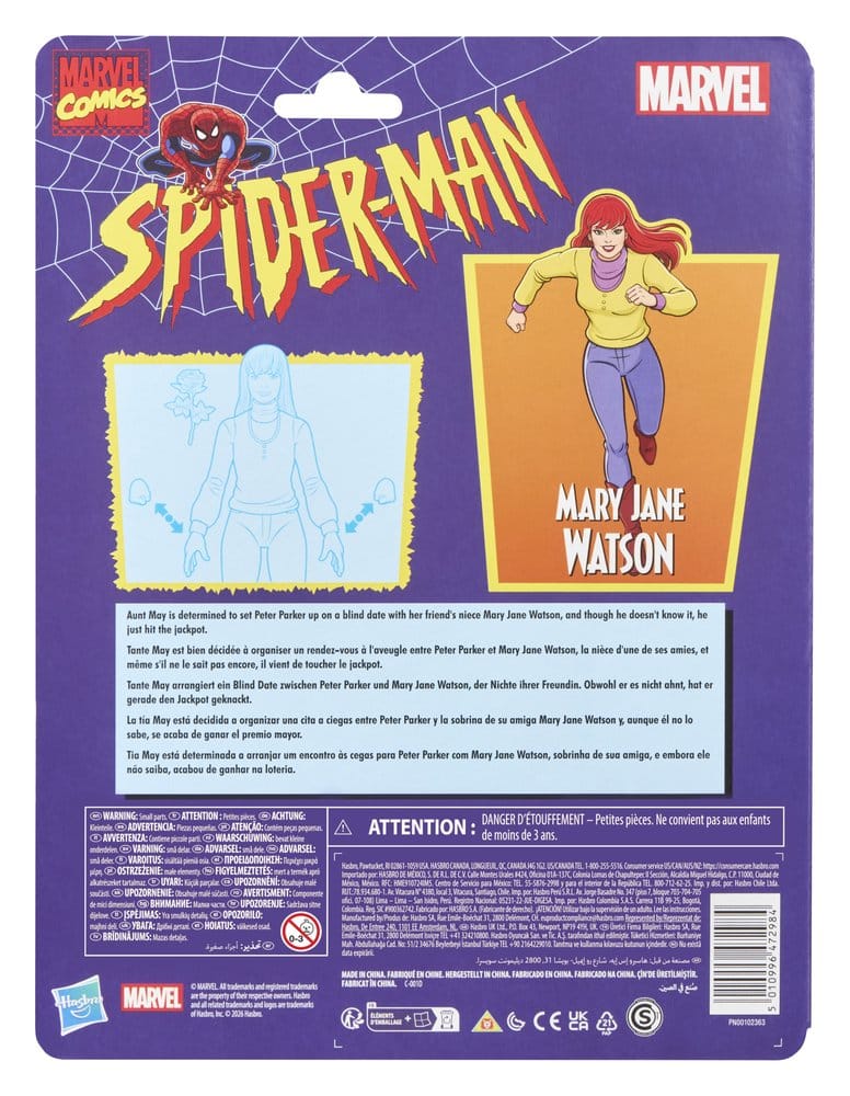 Spider-Man Marvel Legends Action Figure Mary Jane Watson 15 cm