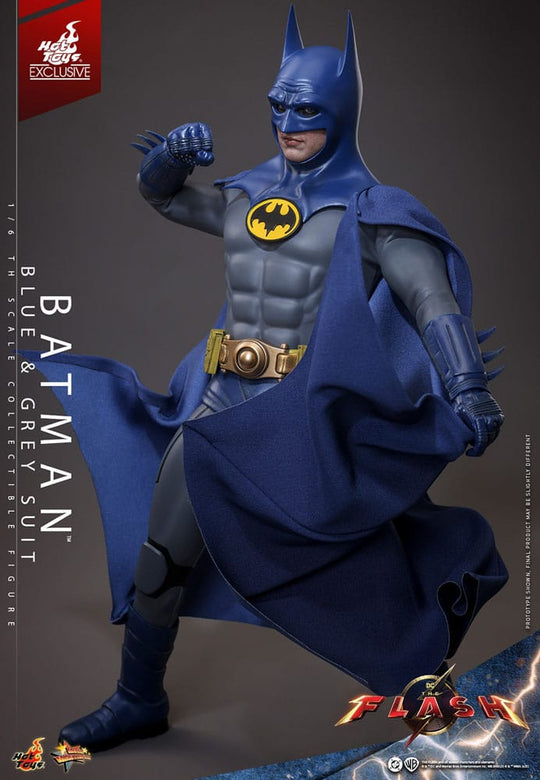 The Flash Movie Masterpiece Action Figure 1/6 Batman (Blue & Grey Suit) Limited Edition Hot Toys Exclusive 30 cm