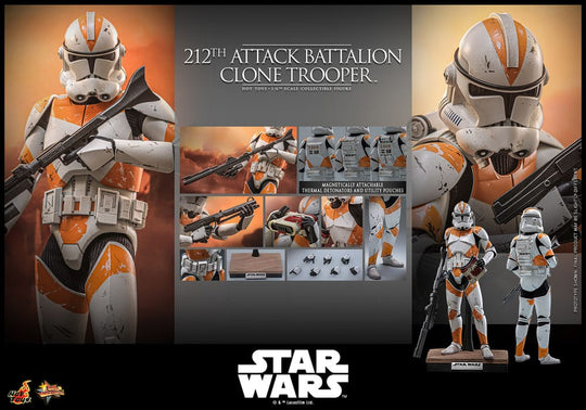 Star Wars: The Clone Wars Action Figure 1/6 212th Attack Battalion Clone Trooper 30 cm