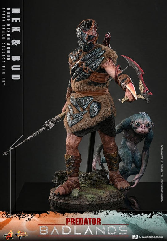 Predator: Badlands Movie Masterpiece Action Figures 2-Pack 1/6 Dek (Bone Bison Armor) and Bud 31 cm