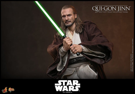 Star Wars: The Phantom Menace Movie Masterpiece Action Figure 1/6 Qui-Gon Jinn (Artisan Edition) Hot Toys Exclusive 32 cm