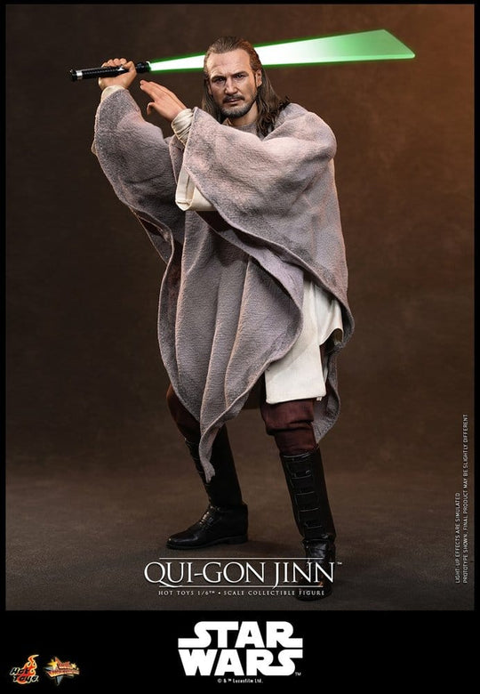 Star Wars: The Phantom Menace Movie Masterpiece Action Figure 1/6 Qui-Gon Jinn (Artisan Edition) Hot Toys Exclusive 32 cm