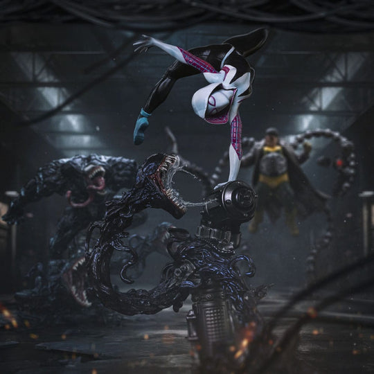 Spider-Man vs Villains Art Scale Statue 1/10 Ghost Spider Diorama  34 cm