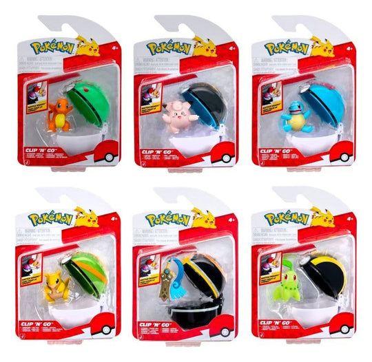 Pokémon Clip 'n' Go Minifigures Poké Balls ver. 22 Assortment (6)