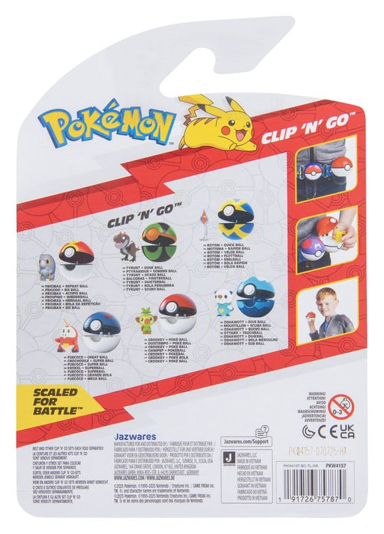 Pokémon Clip 'n' Go Action Figure Wave 21 Grookey & Poké Ball
