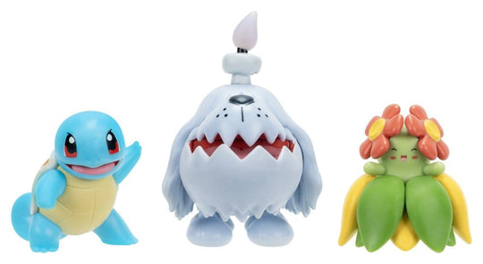 Pokémon Battle Figure 3-Pack Squirtle, Greavard & Bellossom