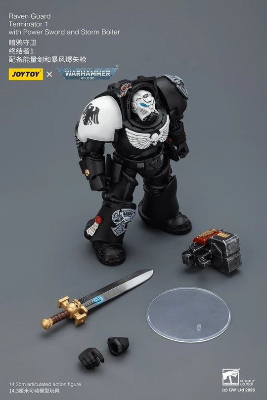 Warhammer 40,000 Action Figure Raven Guard Terminator 1 with Power Sword and Storm Bolter 14 cm
