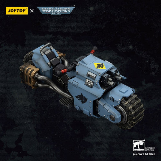 Warhammer 40,000 Raider-pattern Combat Bike Space Wolves with twin-linked bolt rifles 22 cm