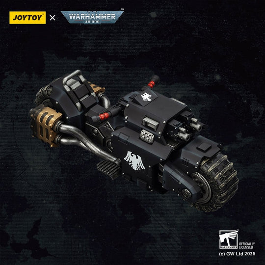 Warhammer 40,000 Raider-pattern Combat Bike Raven Guard with twin-linked bolt rifles 22 cm