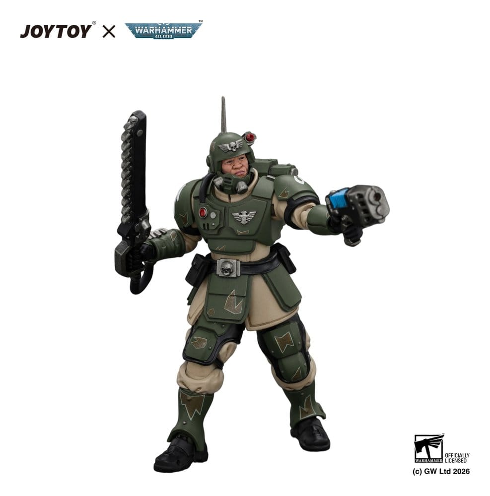 Warhammer Action Figure Astra Militarum Kasrkin 1 with Chainsword and Plasma Pistol