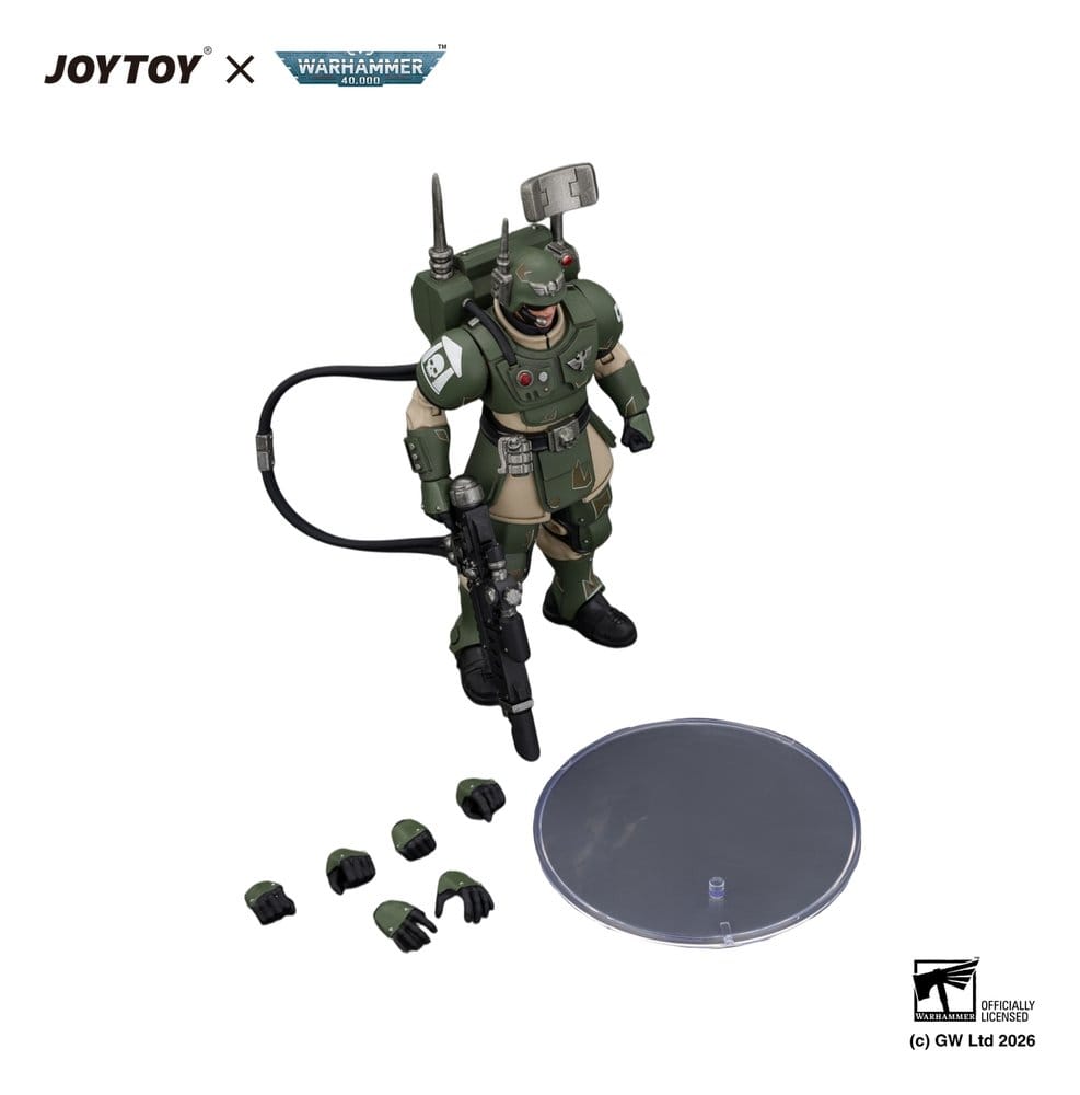 Warhammer Action Figure Astra Militarum Kasrkin 3 with Hot-shot Lasgun and Vox-caster