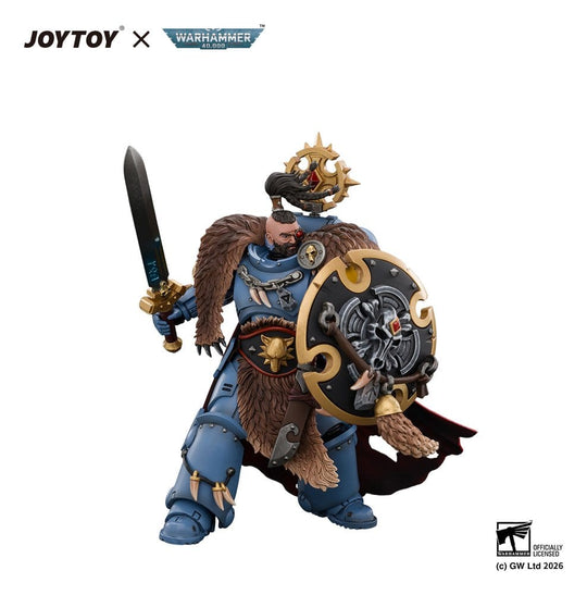 Space Marine Action Figure Space Wolves Wolf Guard Battle Leader 12 cm