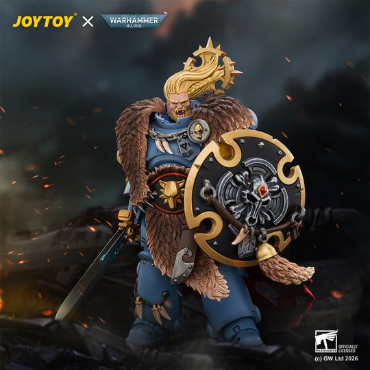 Space Marine Action Figure Space Wolves Wolf Guard Battle Leader 12 cm