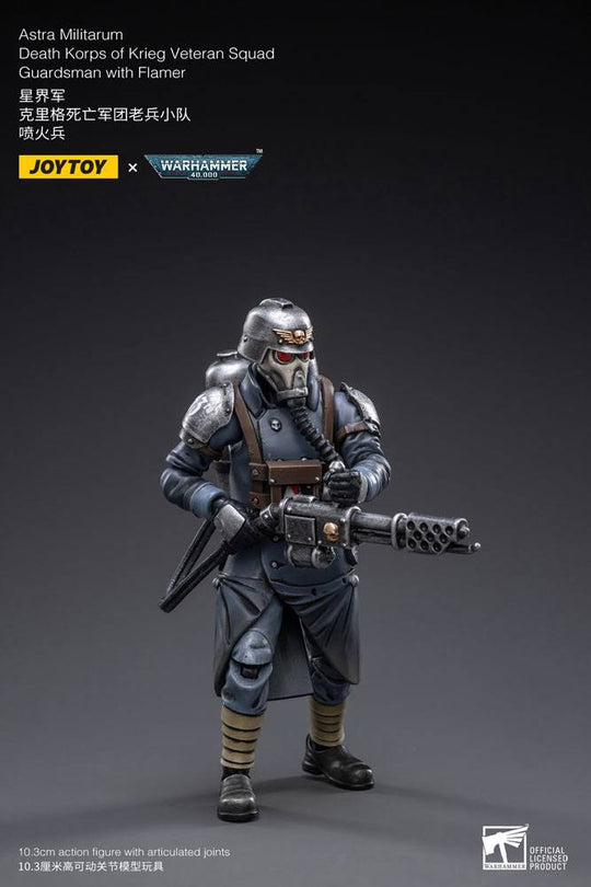 Warhammer 40k Action Figure 1/18 Death Korps of Krieg Veteran Squad Guardsman with Flamer 10 cm