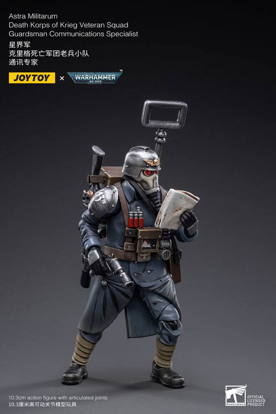 Warhammer 40k Action Figure 1/18 Death Korps of Krieg Veteran Squad Guardsman Communications Specialist 10 cm