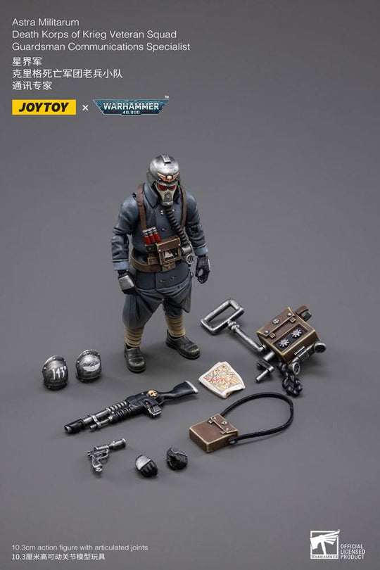Warhammer 40k Action Figure 1/18 Death Korps of Krieg Veteran Squad Guardsman Communications Specialist 10 cm
