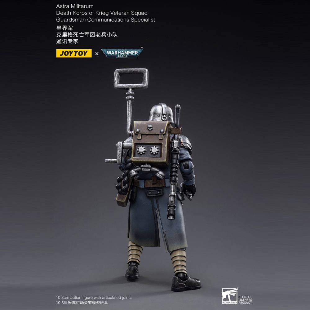 Warhammer 40k Action Figure 1/18 Death Korps of Krieg Veteran Squad Guardsman Communications Specialist 10 cm