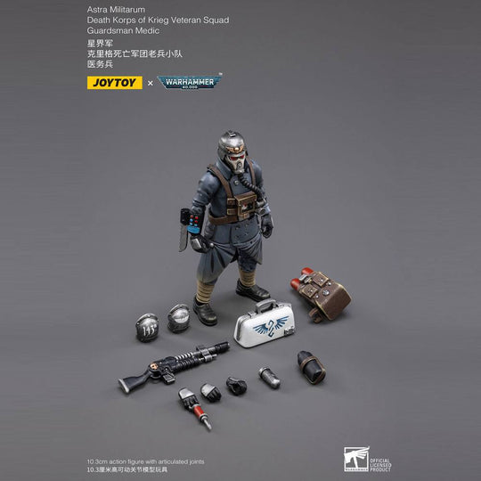 Warhammer 40k Action Figure 1/18 Death Korps of Krieg Veteran Squad Guardsman Medic 10 cm