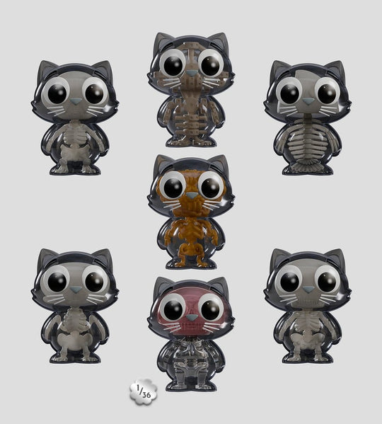 Catscans Mini Figures S2 Bare Bones 6 cm Blind Box Display (6)