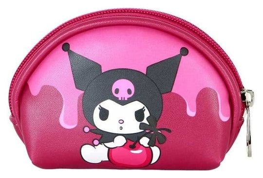 Sanrio Casual Oval Coin Purse Kuromi Cherry