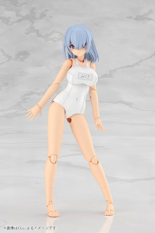 Frame Arms Girl Plastic Model Kit Mizuki School Swimsuits White Ver. 16 cm