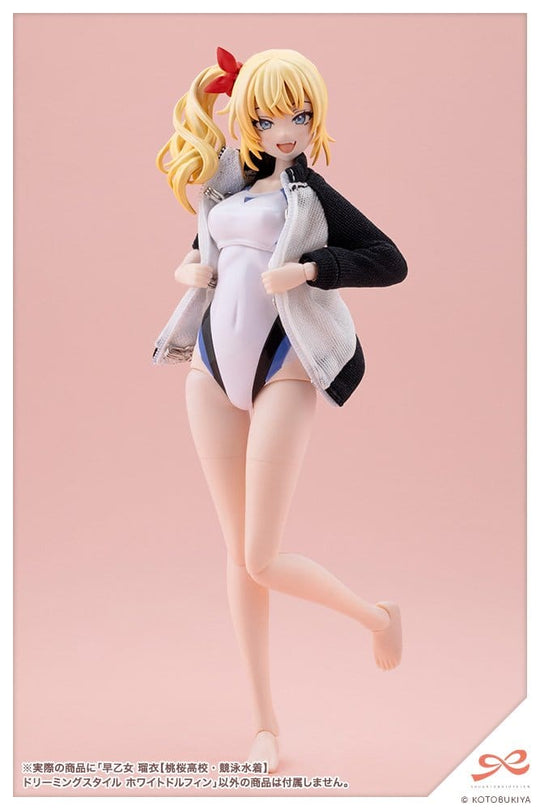 Sousaishojoteien Plastic Model 1/10 Rui Saotome Touou High School Competitive Swimsuit Dreaming Style White Dolphin 16 cm