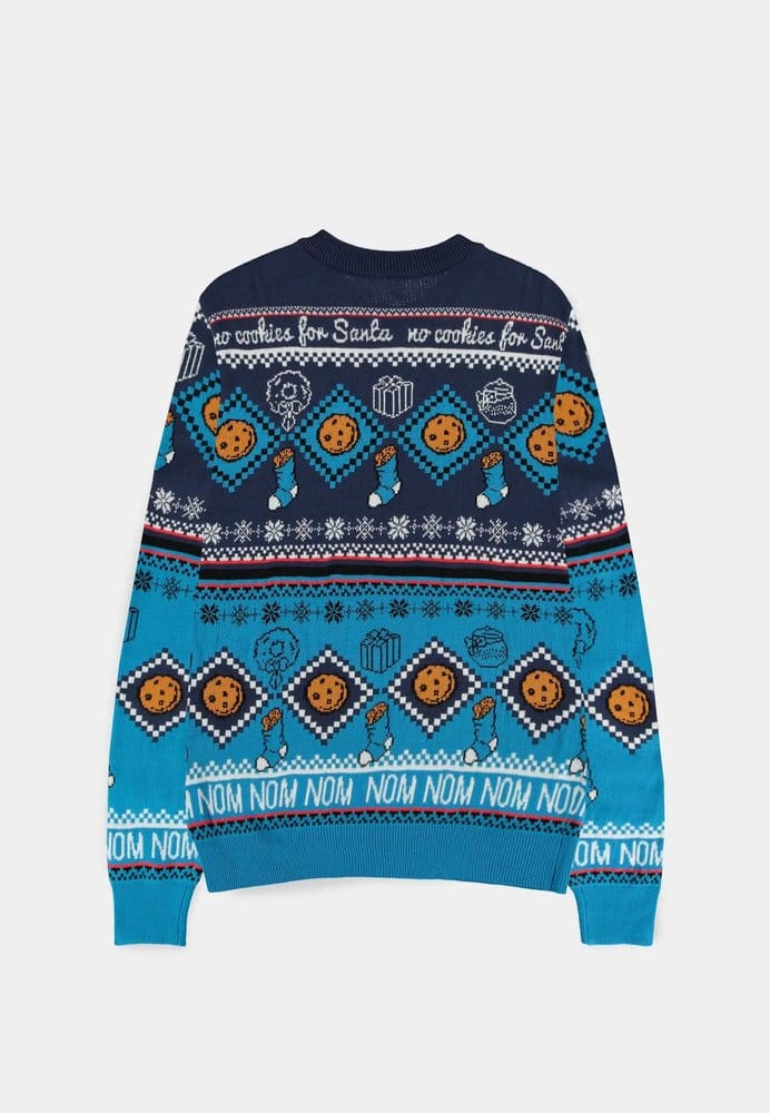 Sesame Street Christmas Sweater Cookie Monster Size M