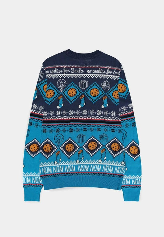Sesame Street Christmas Sweater Cookie Monster Size M