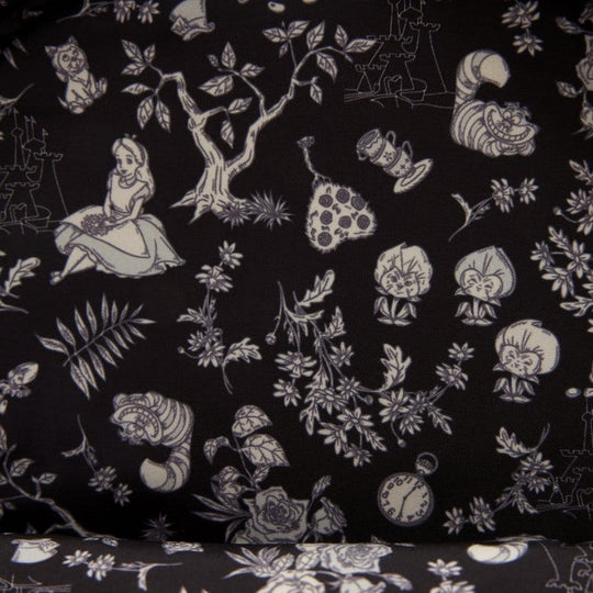 Alice in Wonderland Embroidered Floral Mini Backpack