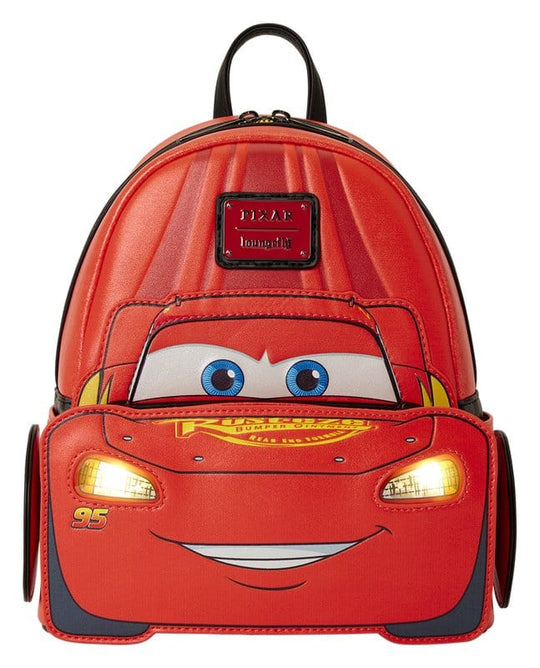 Cars by Loungefly Mini Backpack 20th Anniversary Lightning McQueen Metallic LightUp