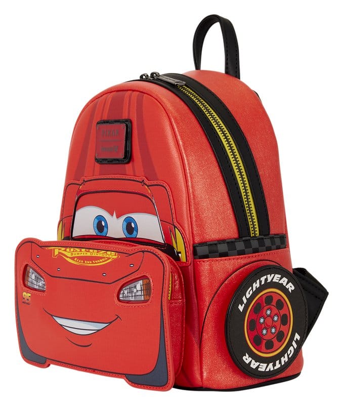 Cars by Loungefly Mini Backpack 20th Anniversary Lightning McQueen Metallic LightUp
