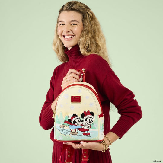 Mickey & Friends by Loungefly Mini Backpack with Headband Holder Ice Skating