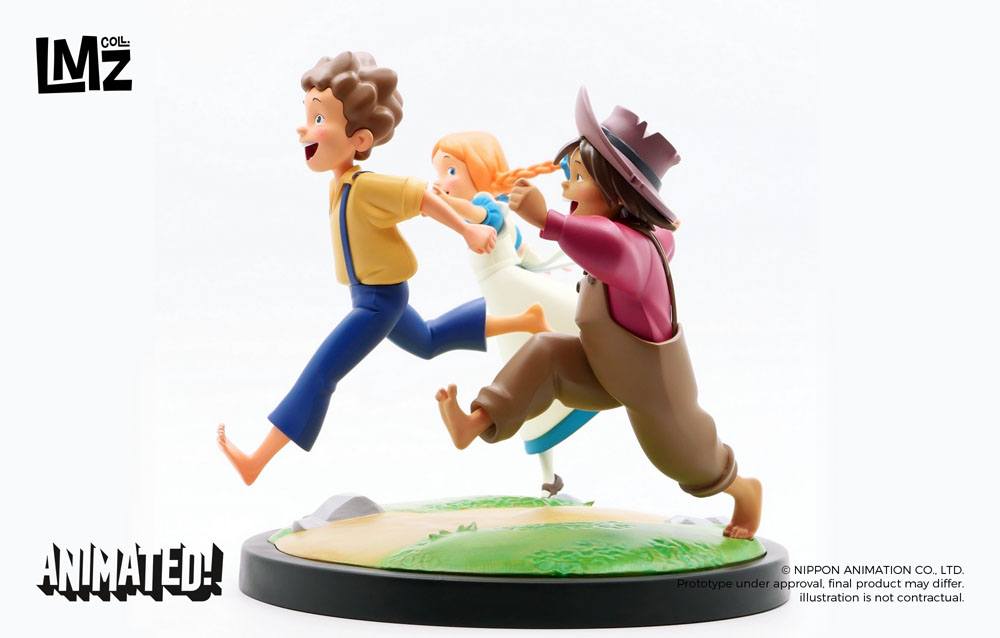 The Adventures of Tom Sawyer Animated! Statue Tom, Huck & Becky 23 cm
