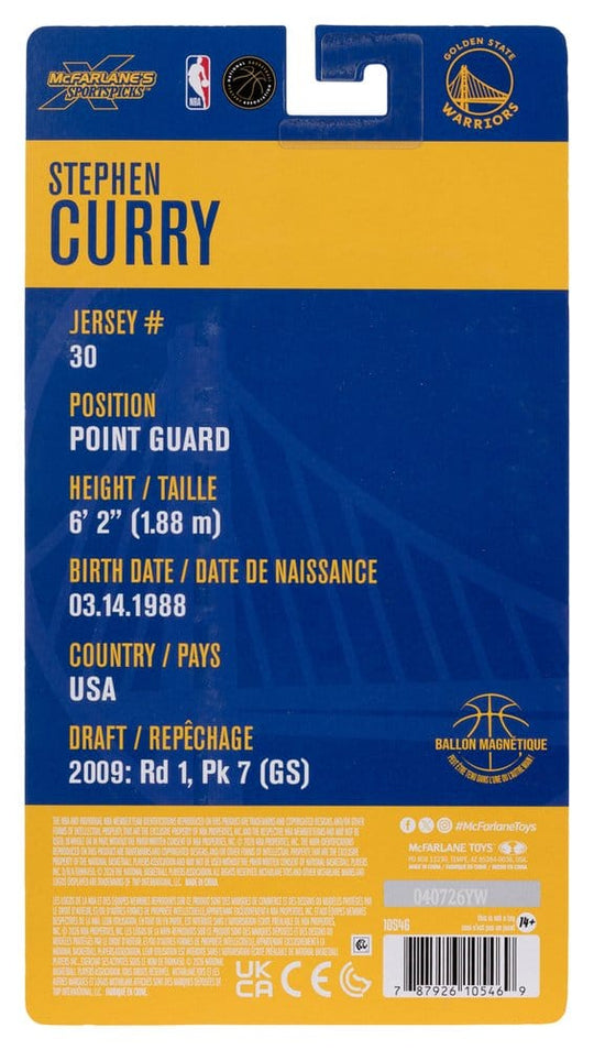 NBA SportsPicks Action Figure Stephen Curry (Golden State Warriors) 15 cm