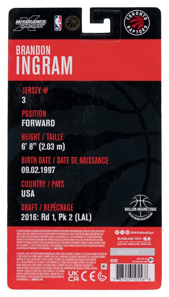 NBA SportsPicks Action Figure Brandon Ingram (Toronto Raptors) 16 cm