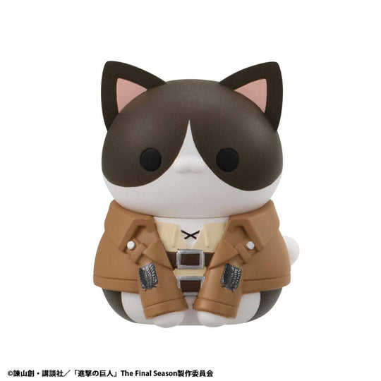 Attack on Titan Mega Cat Project Mini Figures Attack on Tinyan Gathering Scout Regiment danyan! 3 cm Blind Box Display (8) (Repeat)