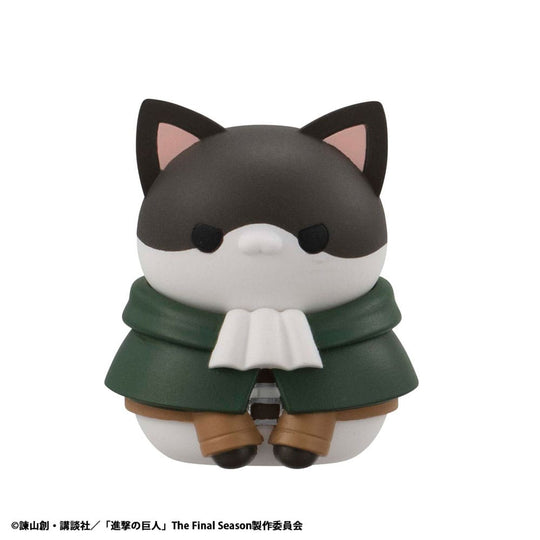 Attack on Titan Mega Cat Project Mini Figures Attack on Tinyan Gathering Scout Regiment danyan! 3 cm Blind Box Display (8) (Repeat)