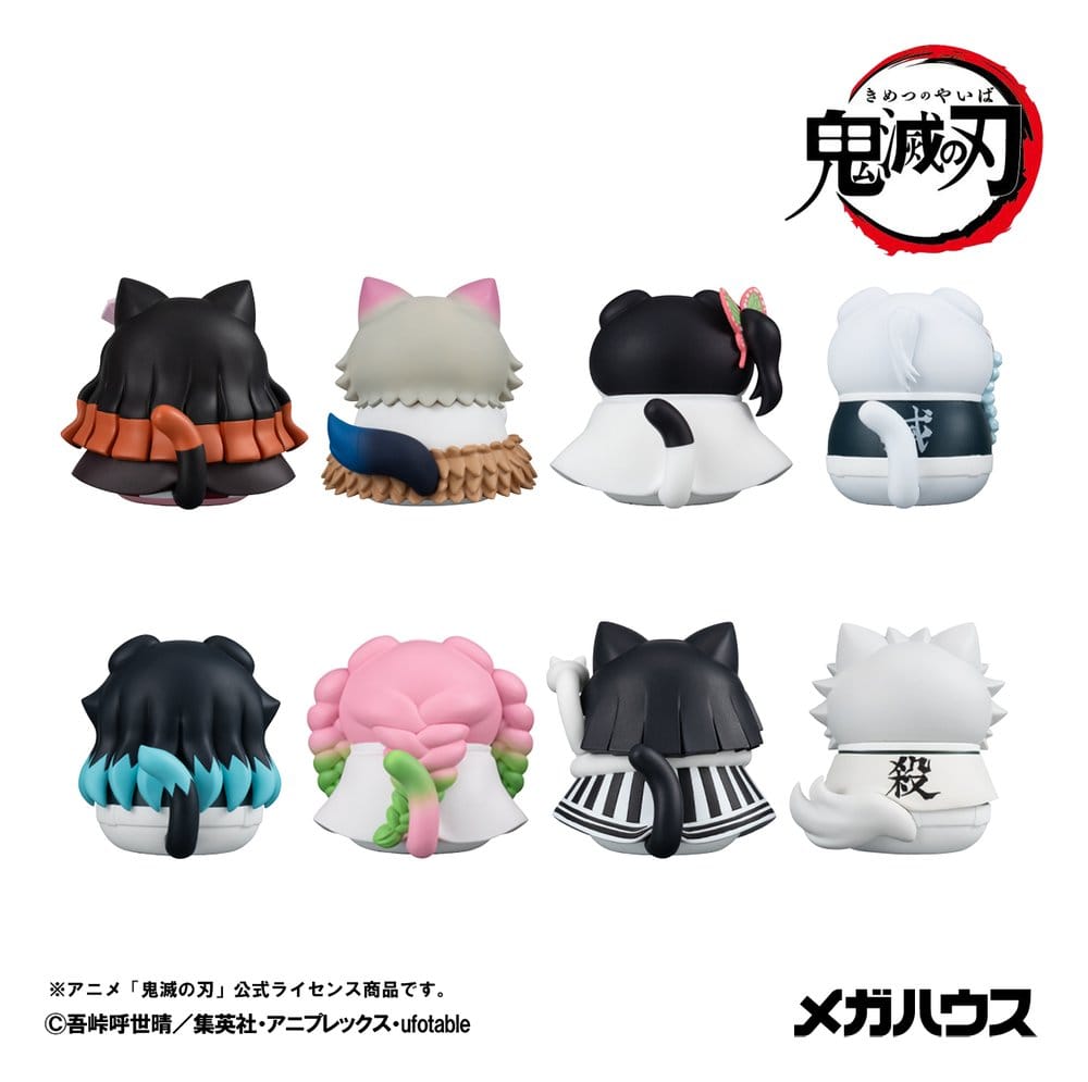 Demon Slayer: Kimetsu no Yaiba Mega Cat Project Minifigures 6 cm Demon Slayer Fortune Cats ver. 02 Blind Box Display (8) (Repeat)