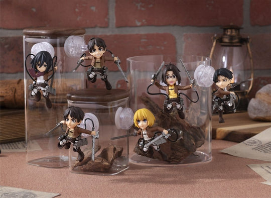 Attack on Titan Tobimas Mini Figures Pack of 6 (with gift)