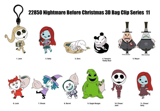 The Nightmare Before Christmas 3D PVC Bag Clips Series 11 Blind Bag Display (24)