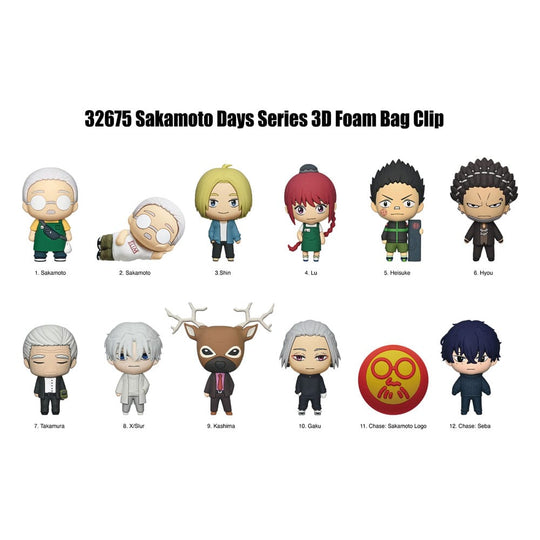 Sakamoto Days 3D Foam Bag Clips Series 2 Display (24)