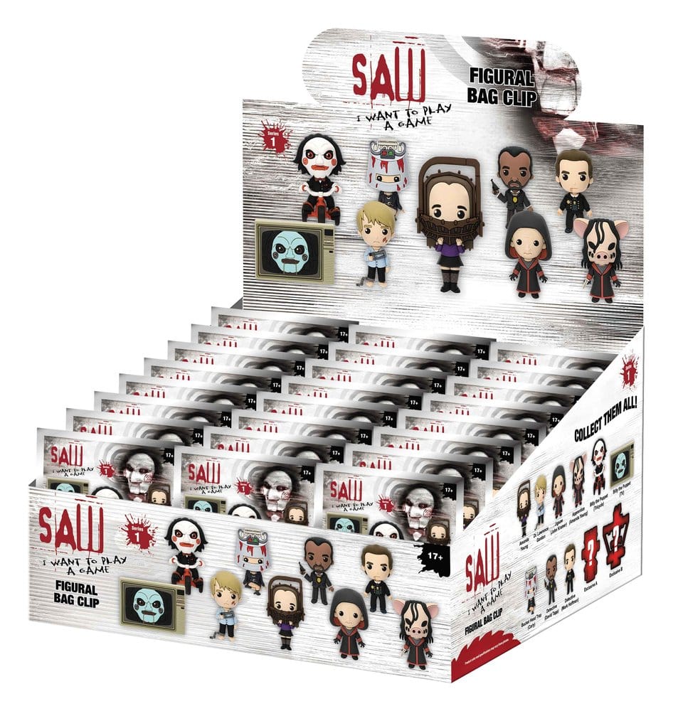 Saw 3D PVC Bag Clips Series 1 Blind Bag Display (24)