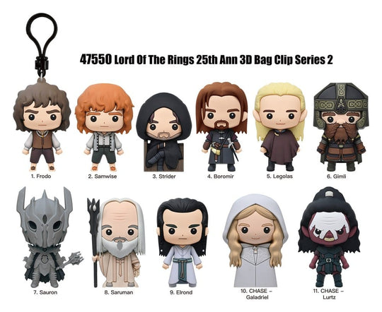 Lord of the Rings 3D PVC Bag Clips Series 2 Display (24)