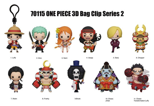 One Piece 3D PVC Bag Clips Series 2 Display (24)